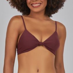 TOP COM NÓ E BOJO REMOVIVEL LISO BAROLO - Banho de Mar