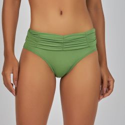 HOT PANT DRAPEE LISO BOTANICO - Banho de Mar