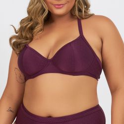 TOP MEIA TAÇA PLUS LISO MALBEC - Banho de Mar