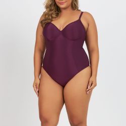 BODY MAIÔ MEIA TAÇA PLUS LISO MALBEC - Banho de Mar