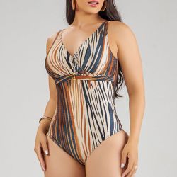 Maio Modelador Redutor Estampado Pele Selvagem - Banho de Mar