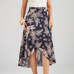 SAÍDA PAREÔ ESTAMPADA XILO TROPICAL - Banho de Mar