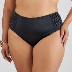 BIQUINI PLUS DRAPEE LISO PRETO - Banho de Mar