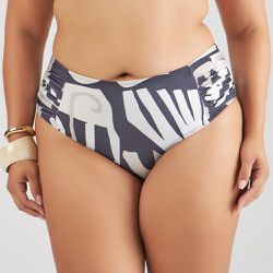 BIQUINI PLUS DRAPEE ESTAMPADO GRAFISMO ETNICO - Banho de Mar