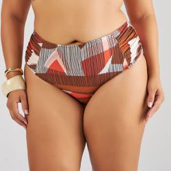 BIQUINI PLUS DRAPEE ESTAMPADO TRAMA CALIENTE - Banho de Mar