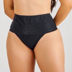 BIQUINI MAX FAIXA FIO ZERO BARRIGA PRETO - Banho de Mar