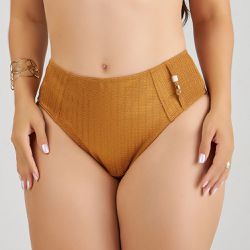 BIQUINI MAX BIJOUX LISO ZB CARAMELO - Banho de Mar