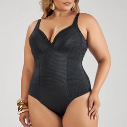MAIÔ COM BOJO TRISSÊ LISO ZB PRETO - Banho de Mar