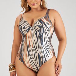 MAIÔ COM BOJO TRISSÊ ESTAMPADO ZB PELE SELVAGEM - Banho de Mar