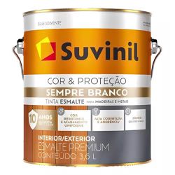 SUVINIL ESMALTE SEMPRE BRANCO ACETINADO 3,6L - Baratão das Tintas 