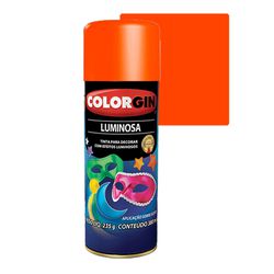 COLORGIN SPRAY LUMINOSO LARANJA 350ML - Baratão das Tintas 