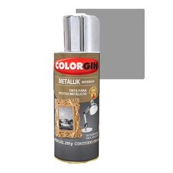 COLORGIN SPRAY METALLIK CROMADO 350ML - Baratão das Tintas 