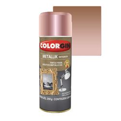 COLORGIN SPRAY METALLIK ROSE GOLD 350ML - Baratão das Tintas 