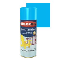 COLORGIN SPRAY ESMALTE SINTÉTICO AZUL MÉDIO 350ML - Baratão das Tintas 