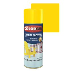 COLORGIN SPRAY ESMALTE SINTÉTICO AMARELO 350ML - Baratão das Tintas 