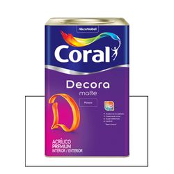 CORAL DECORA ACRÍLICO FOSCO BRANCO 18L - Baratão das Tintas 