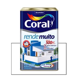 CORAL RENDE MUITO FOSCO BRANCO 18L - Baratão das Tintas 