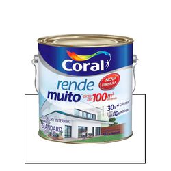 CORAL RENDE MUITO FOSCO BRANCO 3,6L - Baratão das Tintas 