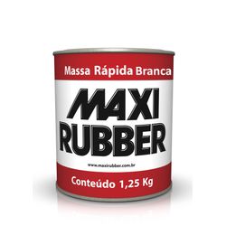 MASSA RÁPIDA BRANCA MAXI RUBBER 1,25KG - Baratão das Tintas 