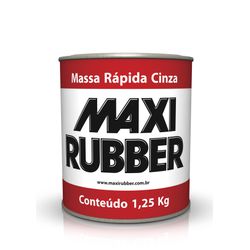 MASSA RÁPIDA CINZA MAXI RUBBER 1,25KG - Baratão das Tintas 