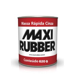 MASSA RÁPIDA CINZA MAXI RUBBER 620GR - Baratão das Tintas 