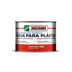 MASSA POLIÉSTER P/ PLÁSTICO MAXI RUBBER 400GR - Baratão das Tintas 