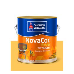 NOVACOR ACRÍLICO FOSCO PAREDE AMARELO SOL 3,6L - Baratão das Tintas 