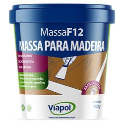 VIAPOL MASSA F12 CASTANHO 400GR - Baratão das Tintas 