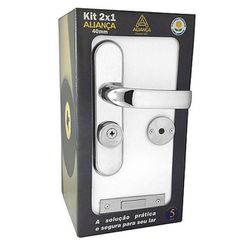 Kit Fechadura 2x1 Tetra Fort Quadra Cromada Alianç... - 2B Autotintas