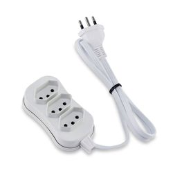 Extensão 3M 3 Tomadas Slim Tripolar BR 2P+T Force ... - 2B Autotintas