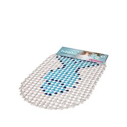 Tapete Banho Antiderrapante Oval Peixe 67x38cm Pri... - 2B Autotintas