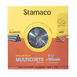 Disco Serra Multicorte 7″ 1/4 185mm 80 Dentes Stam... - 2B Autotintas