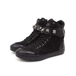 Tenis Sneaker Bawmi Cano Alto Feminino Allblack co... - BAWMI