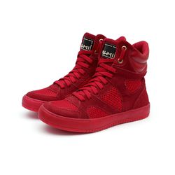 Tenis Sneaker Bawmi Cano Alto Feminino Vermelho - BAWMI