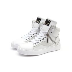 Tenis Sneaker Bawmi Cano Alto Feminino Branco / Ge... - BAWMI