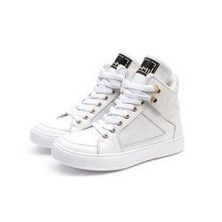 Tenis Sneaker Bawmi Cano Alto Feminino Branco - BAWMI