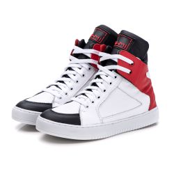 Tenis Sneaker Bawmi Cano Alto Feminino Vermelho/Br... - BAWMI