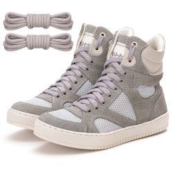 Tenis Sneaker Bawmi Cano Alto Feminino Off White - BAWMI