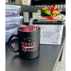 CANECA VIDRO METALIZADA COM LATA - 2101 - Bazar Canto das Utilidades