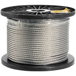 CABO De AçO 1/8 AF GALV. TRD. 6X 7 PLAST.ROLO 500M... - COLOMARTI FERRAMENTAS