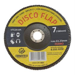 LIXA FLAP DISC 180X22 G 40 OXIDO ALUMINIO LDI - COLOMARTI FERRAMENTAS