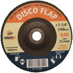 LIXA FLAP DISC 180X22 G 60 ZIRCONADO LDI - COLOMARTI FERRAMENTAS