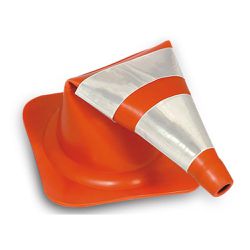 Cone Flexível 75 Cm Com Faixa Refletiva Laranja E ... - COLOMARTI FERRAMENTAS