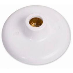 PLAFON PLASTICO BRANCO BOCAL METAL 60W 16091 ILUMI - COLOMARTI FERRAMENTAS