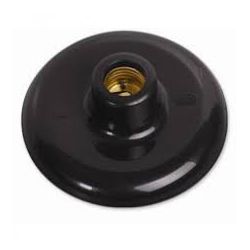 PLAFON PLASTICO PRETO BOCAL LATAO-PORCELANA 100W 1... - COLOMARTI FERRAMENTAS