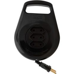 EXTENSAO ELETRICA 05MT C/ENROLADOR PRETA ILUMI 169... - COLOMARTI FERRAMENTAS