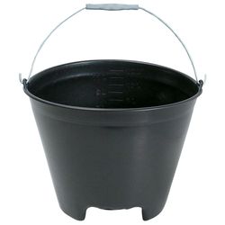 BALDE PLASTICO PRETO P/PEDREIRO 12L REFORCADO PARA... - COLOMARTI FERRAMENTAS