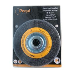 ESCOVA CIRC.ACO POLIDA OND. 8X 1 PEQUI - COLOMARTI FERRAMENTAS