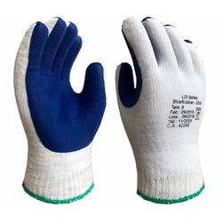 LDI LUVA BLUERUBBER MOD:2030-8(M) F.ALGODAO P/BORR... - COLOMARTI FERRAMENTAS