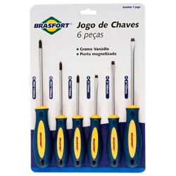 CHAVE FENDA PHILLIPS JG.6PC 7029 BRASFORT - COLOMARTI FERRAMENTAS